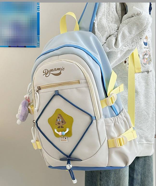 Trendy Unisex Nylon Backpack With Breathable Design - Lightweight School Bag For College Students In Multiple Colors_voghion.com