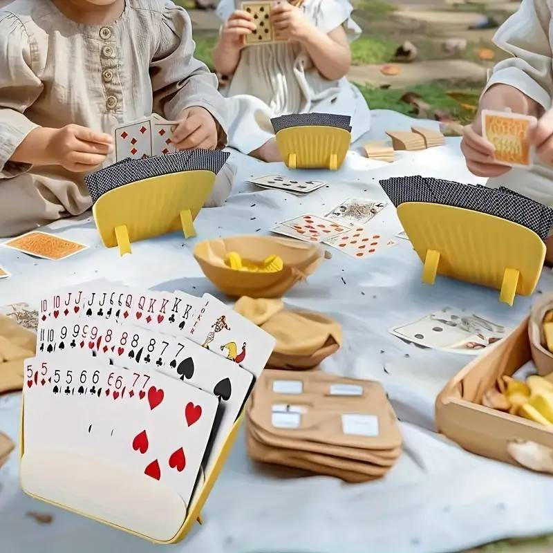 1Pc Plastic Card Holders For Poker, Playing Cards, Family Game Night, Poker Parties - Durable Card Stand For Adults_voghion.com