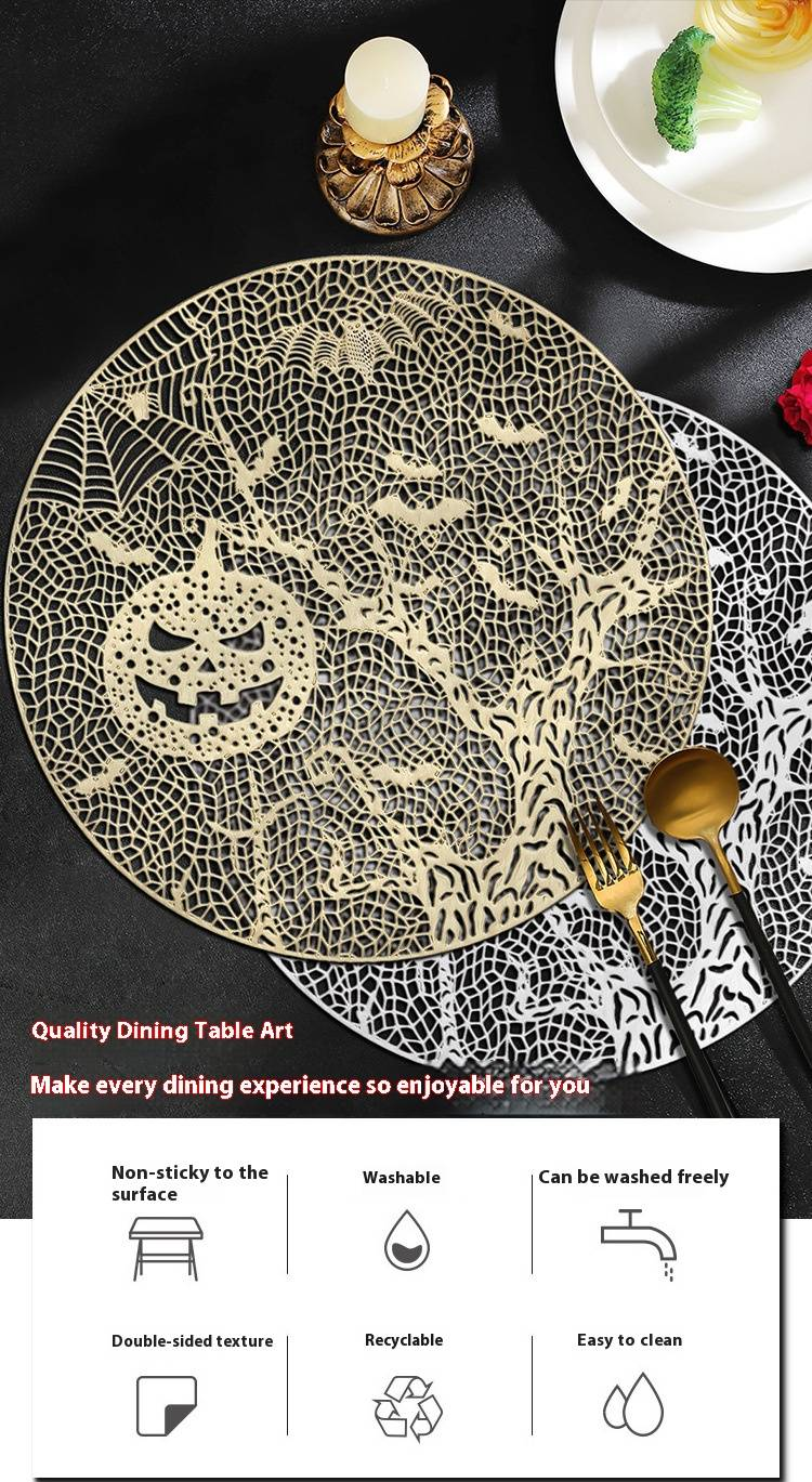 Decorazione da parete moderna a forma di zucca metallica – Ornamento rotondo in PVC per Halloween da 38 cm in oro/argento/oro rosa, atossico e leggero per la casa e le feste_voghion.com