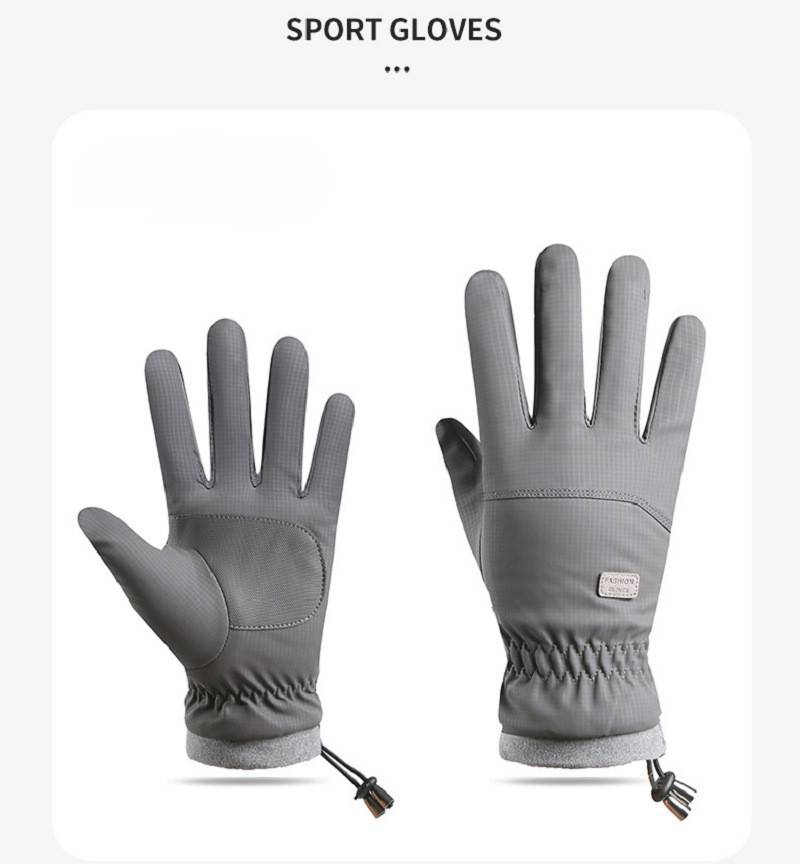 Winter Gloves Men's Windproof Waterproof Plus Velvet Thickened Warm Gloves Sports Riding Motorcycle Touch Screen Warm Gloves_voghion.com