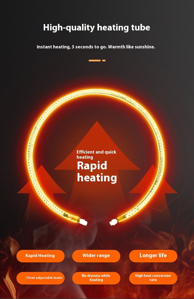 Outdoor Umbrella Heater – Carbon Fiber Heating, 2200W/3000W Adjustable, IPX4 Waterproof, Silent Operation (36dB), Tip-Over Protection_voghion.com