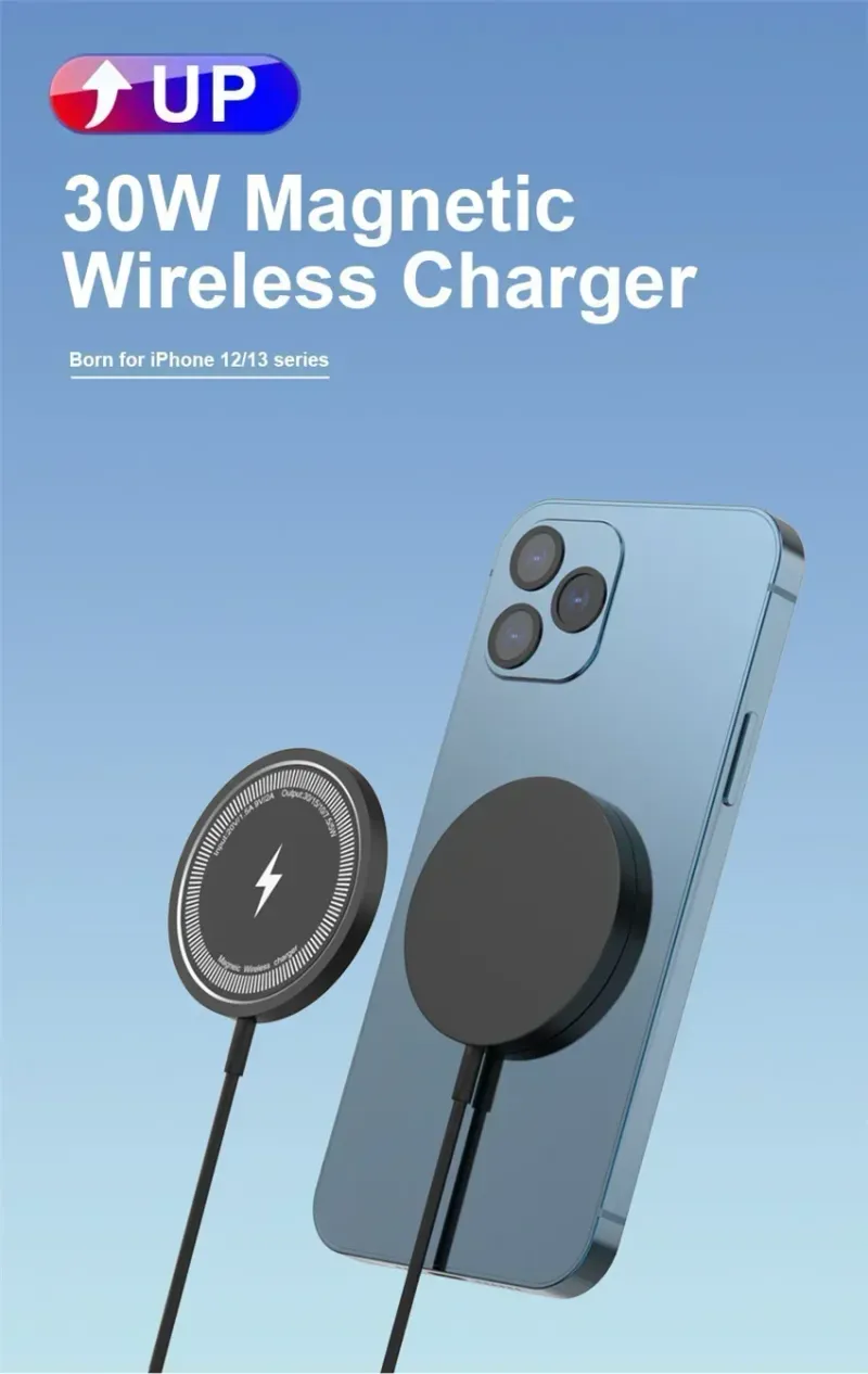 30W Wireless Charger Magnetic Fast Charging Stand Pad Magnet Phone Chargers Holder For IPhone 16 15 14 Xiaomi Samsung_voghion.com