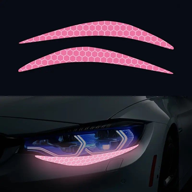 Especialmente para faróis de carro decoração capô luzes sobrancelha adesivos adesivos de carro modificação criativa personalidade adesivos reflexivos à prova d'água_voghion.com