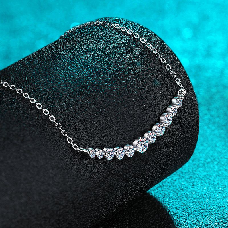 Collana con ciondolo in moissanite da donna con diamanti da laboratorio Sparkg, 1,1 ct, 100% argento Sterling GRA_voghion.com