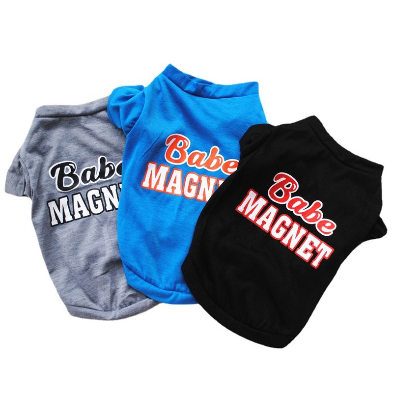 Spring Autumn Summer Dog Clothes T-Shirt Vest Short Sleeve_voghion.com