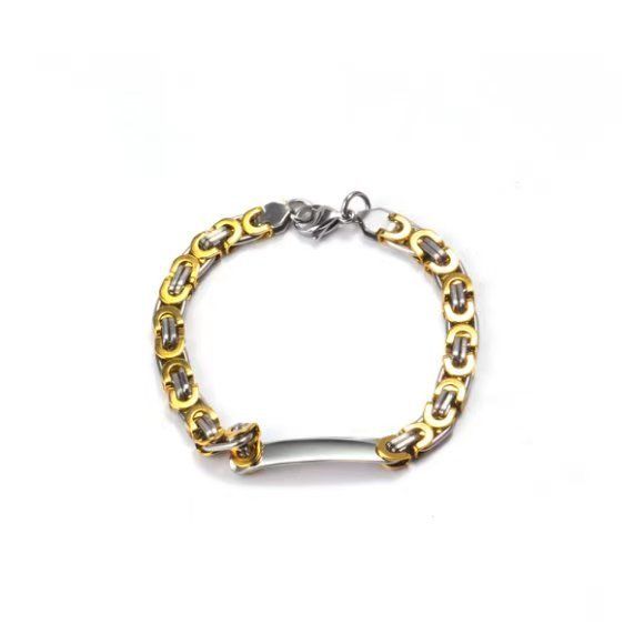 Braccialetto a catena cubana hip-hop personalizzato, in acciaio inossidabile multicolore, per uomo e donna._voghion.com