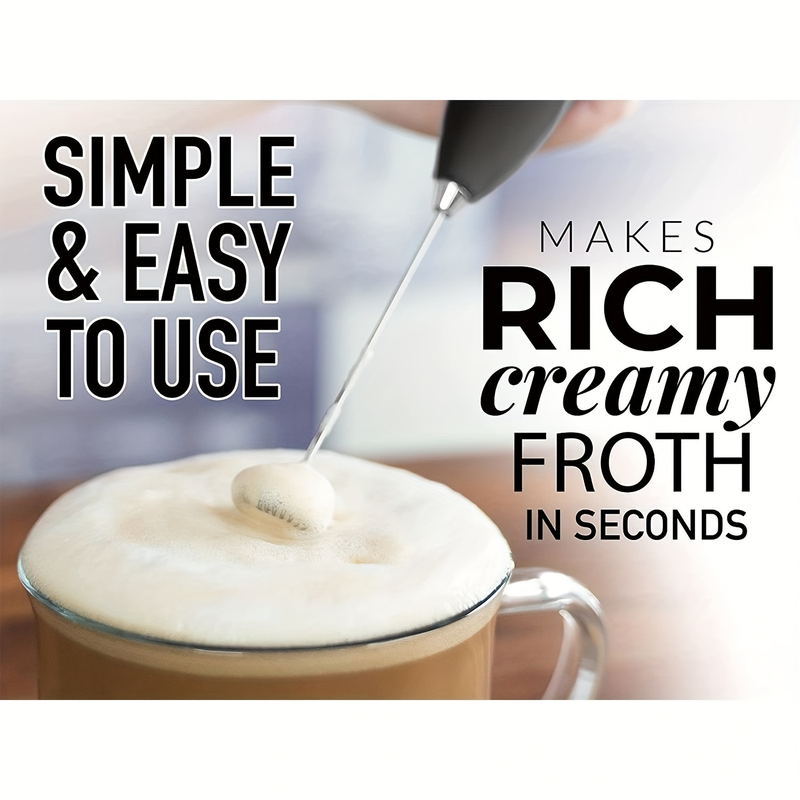 1 Stück Verbesserter Titan-Milchaufschäumer für Kaffee - Elektrischer Handrührer, Milchaufschäumer, Minimixer und Kaffeemixer für Frappe, Latte, Matcha und mehr_voghion.com