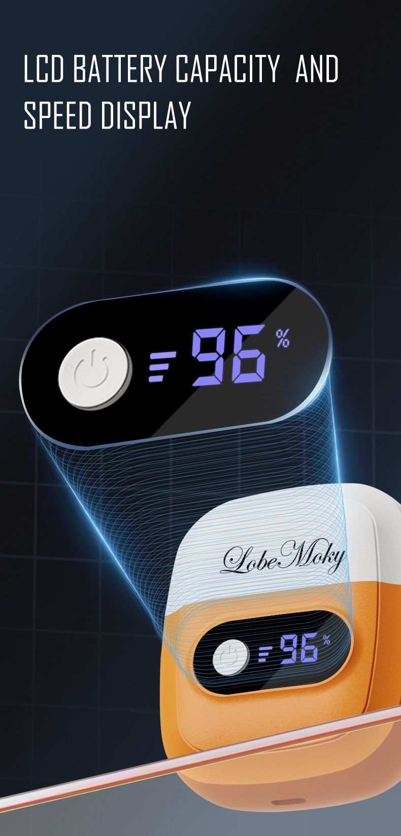 New Model With Screen Display, 3-Level Adjustable Grinder, USB Rechargeable, Removes Dead Skin And Calluses, Electric_voghion.com