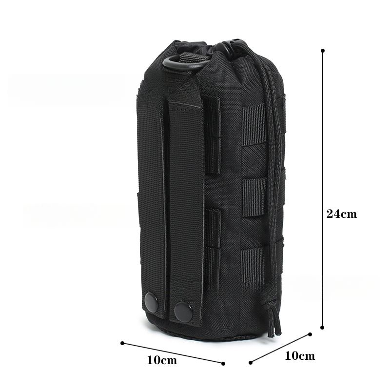 Portabicchieri portatile tattico mimetico con coulisse in rete per sport, può contenere grandi bottiglie d'acqua, borsa da esterno_voghion.com