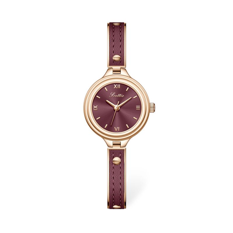 Pulseira estilo Gaudí para mulheres, design leve, relógio de quartzo elegante 9776_voghion.com