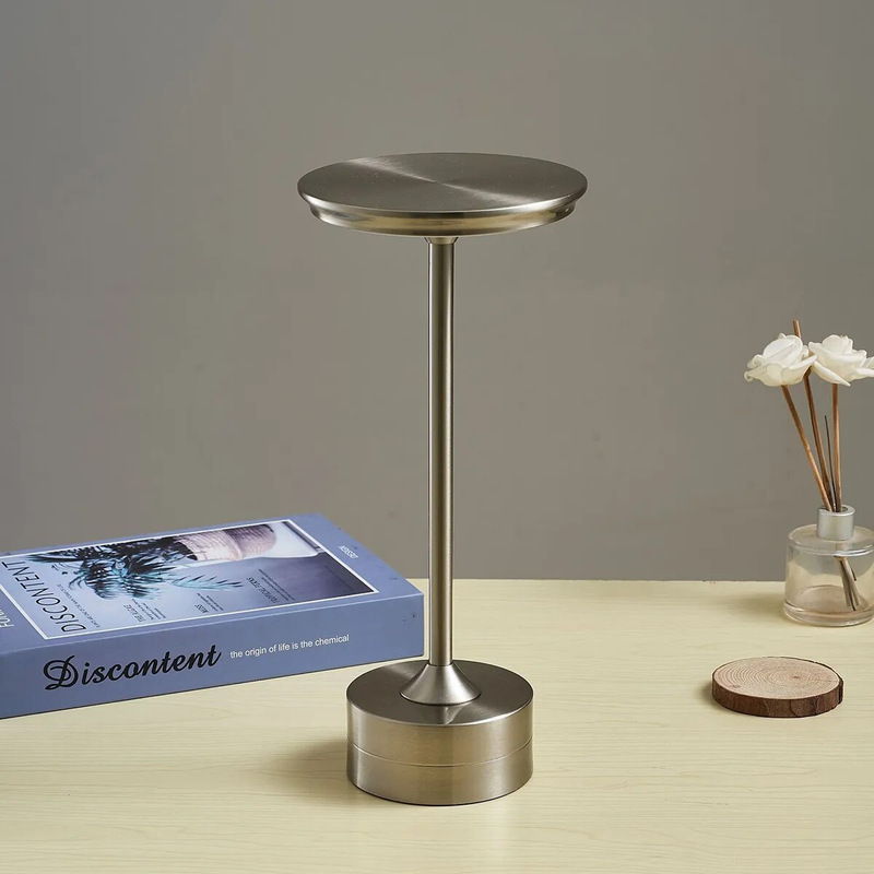 Schnurlose kabellose Tischlampe, Touch-Sensor, wiederaufladbar, Desktop-Nachtlicht, LED-Leselampe für Restaurant, Hotel, Bar, Schlafzimmer, Dekor-Licht_voghion.com