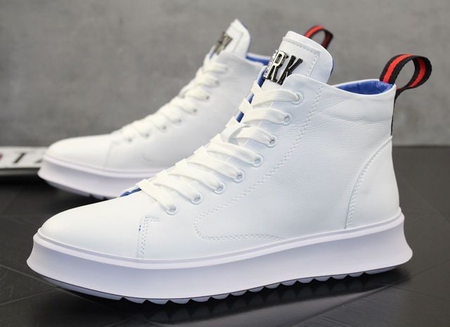 Buty męskie, buty codzienne, buty na cztery pory roku, modne buty, lakierowana skóra, jasne skórzane trampki, buty codzienne dla chłopców za kostkę_voghion.com