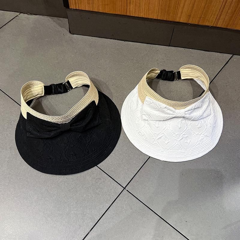 Cappello estivo coreano a tesa larga resistente ai raggi UV per bambini con top cavo testurizzato pieghettato ed elegante cappello da sole_voghion.com