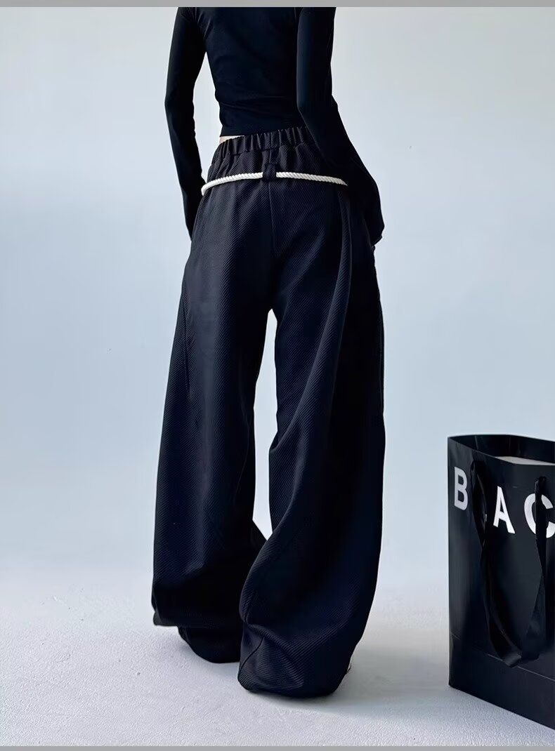Men's Casual Jogger Pants With Drawstring - Elastic Waist Straight Leg Sweatpants For Big & Tall, Trendy Loose Fit Gym Workout Pants_voghion.com
