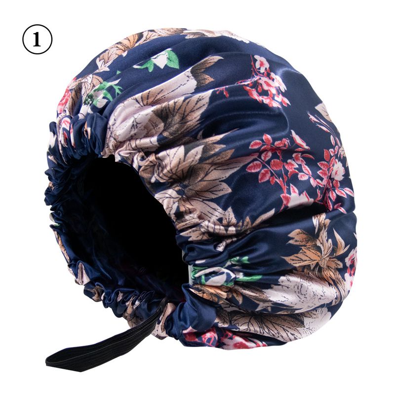 2025 Nuovo stile europeo e americano stampato raso sonno regolabile elastico pulsante capelli da donna berretto post-parto fabbrica_voghion.com
