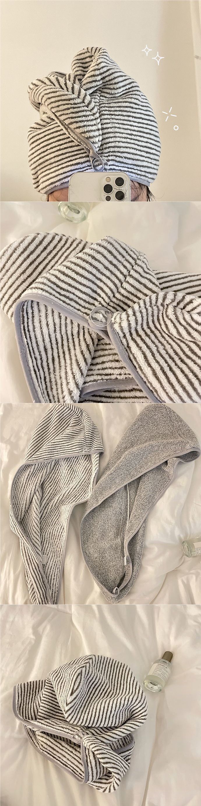 Cuffia da doccia super assorbente Lillian Dry, asciugamano per la testa, fascia per capelli per donne, foulard ispessito per capelli lunghi ad asciugatura rapida per adulti_voghion.com