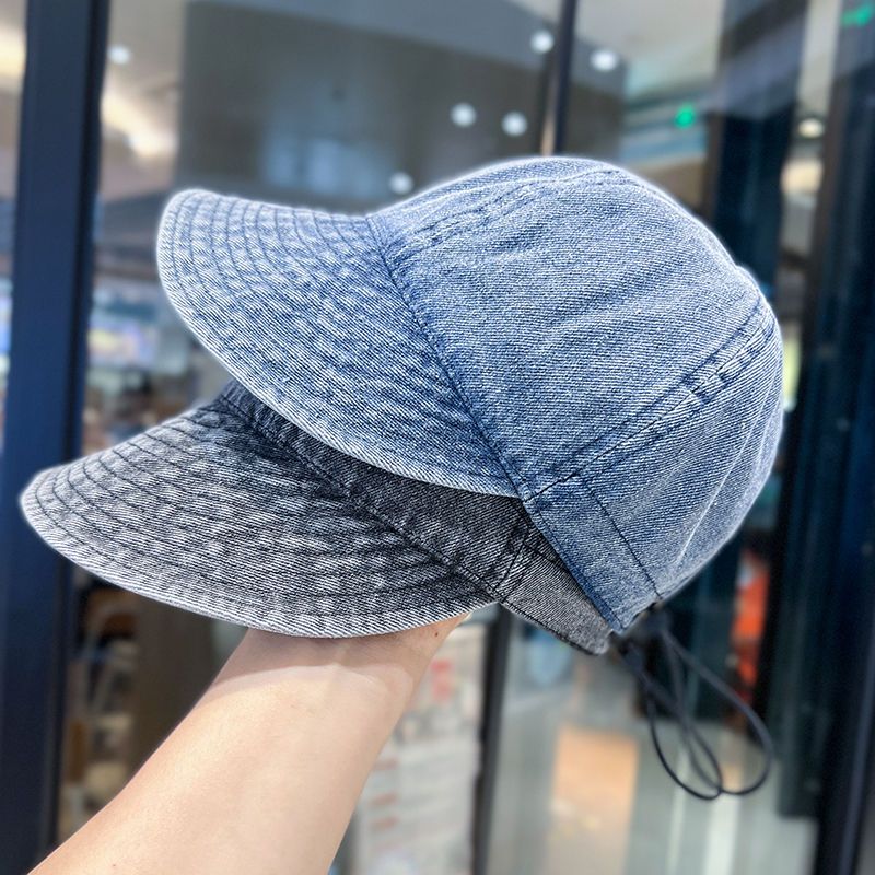 Cappello da sole estivo anti-ultravioletti da donna, con berretto in denim, semplice e versatile, nuovo cappello da pescatore_voghion.com