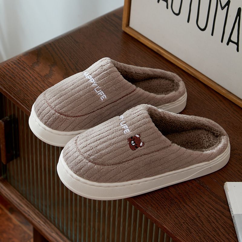 Pantofole invernali da uomo in cotone, da donna, 2025, nuove, calde, da casa e da interno, con simpatici coniglietti, antiscivolo e peluche._voghion.com