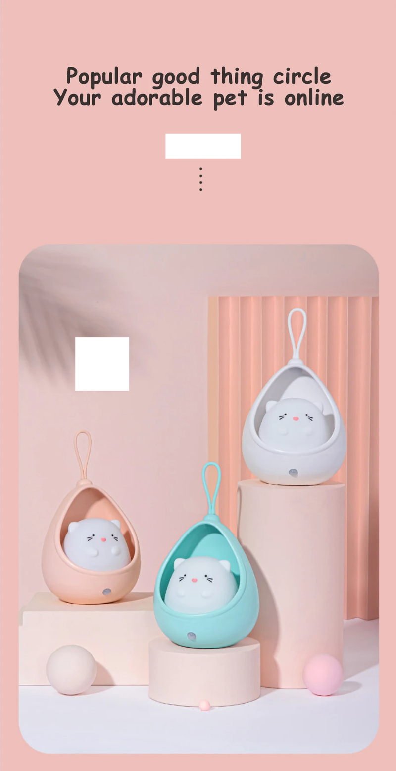 Cute Animal Night Light With Motion Sensor - USB Rechargeable LED Lamp For Kids Bedroom Wall_voghion.com