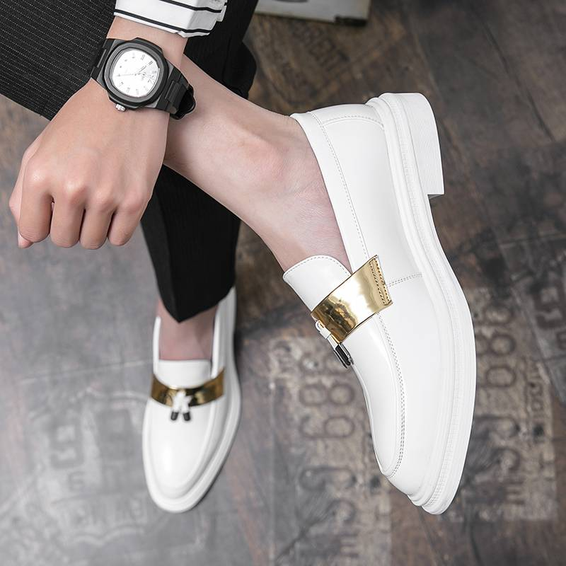 Shoes For Men Dress British Business Party Slip On Black Point Toe Fashion Casual Formal Suit Handmade Men Shoes_voghion.com