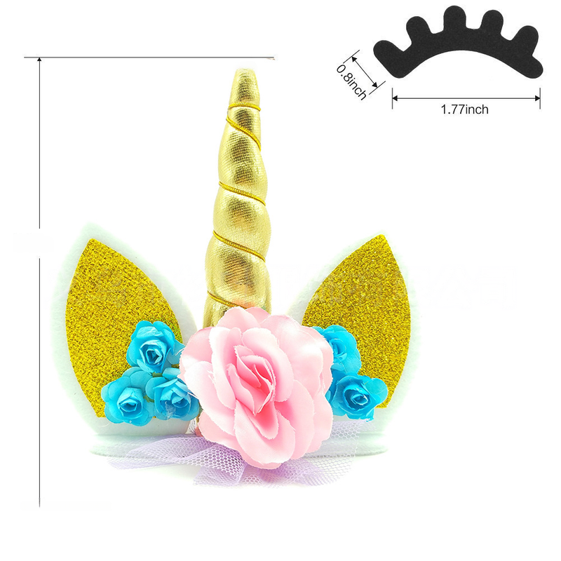 Children's Unicorn Cake Candle Holders Children's Cute Holiday Unicorn Cake Decorations Unicorn Headband Headband_voghion.com