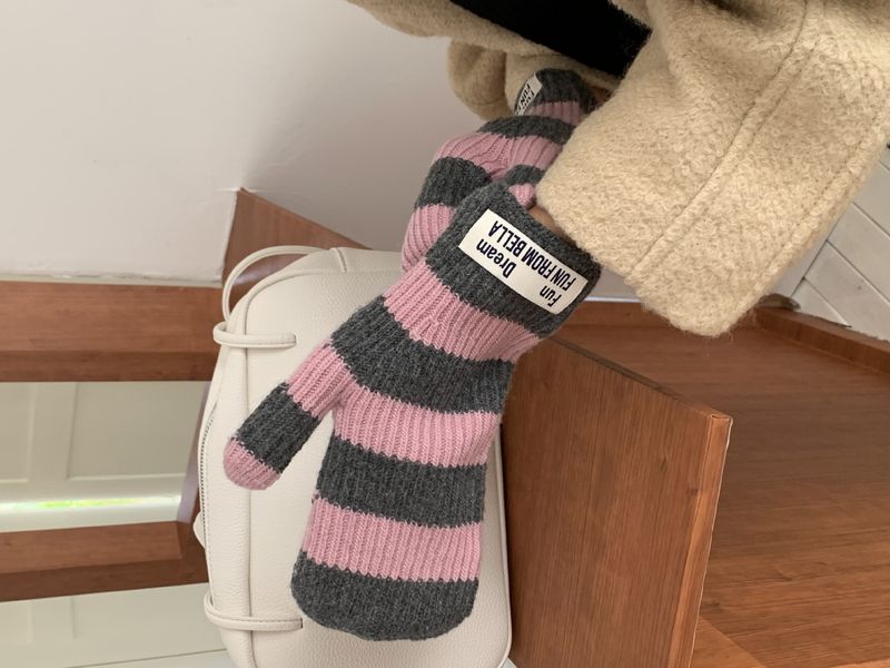 finger Gloves, Student, Korean Style, Ins, Versatile, Warm Knitted Wool, Cycling_voghion.com