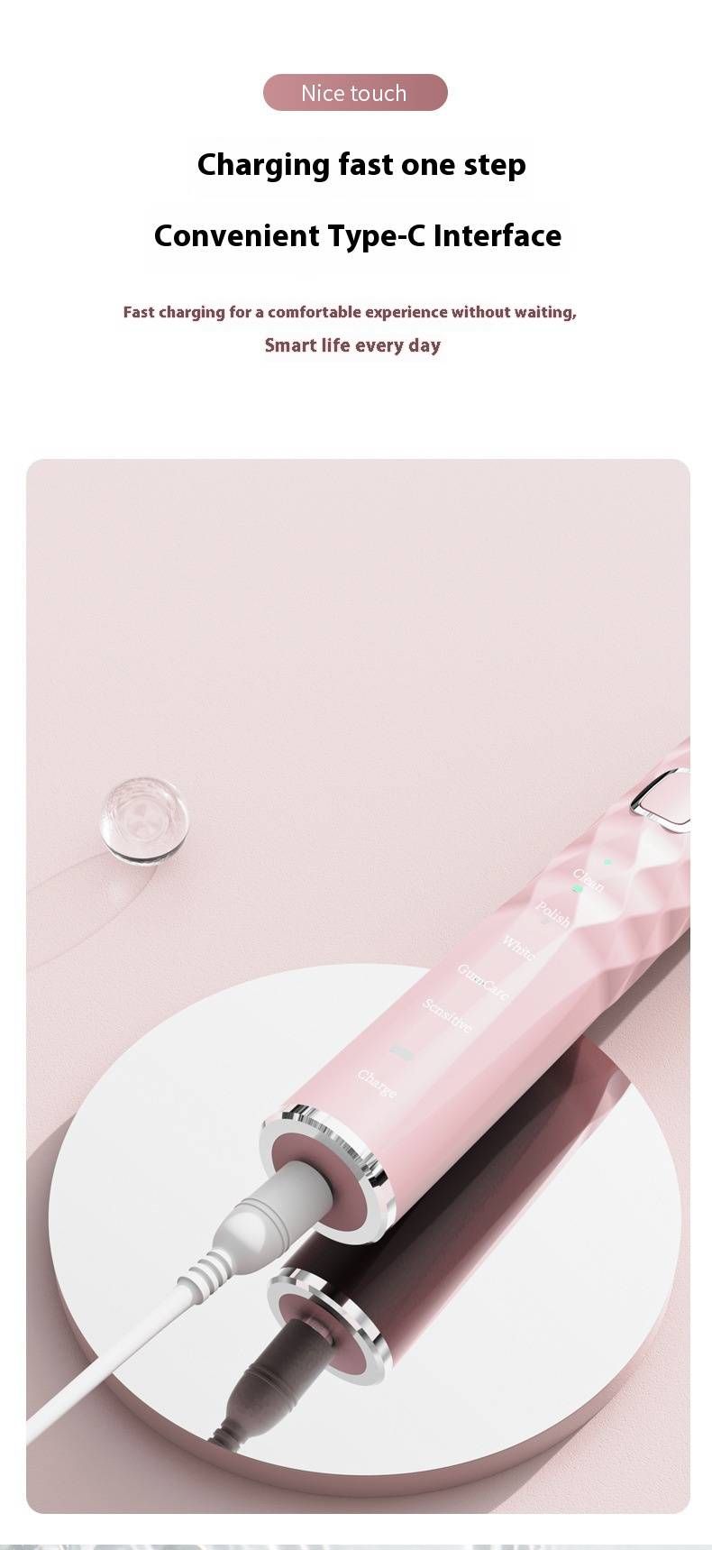 Premium Magnetic Sonic Electric Toothbrush – 5 Modes, Ultra-Soft Bristles, IPX7 Waterproof, USB-C Fast Charging, 30+ Days Battery, Low Noise_voghion.com