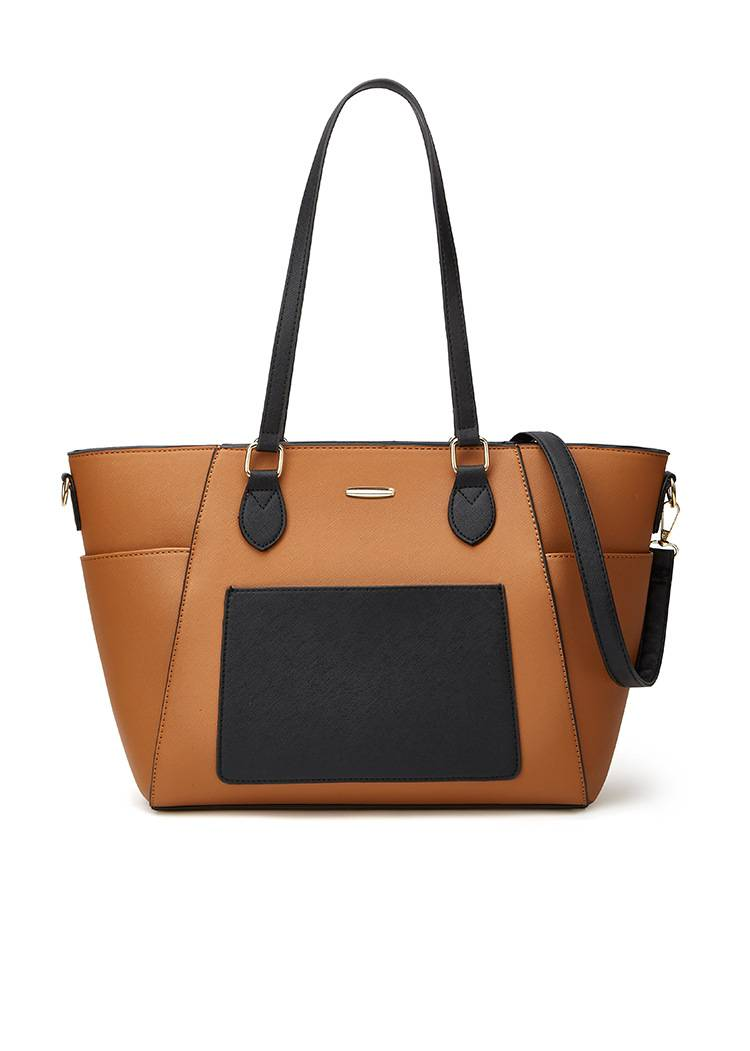 Ensemble élégant de 3 sacs à main pour femme : sac bandoulière, sac à main et cabas avec mini-sac amovible – Sac à main tendance en cuir PU pour un usage quotidien_voghion.com