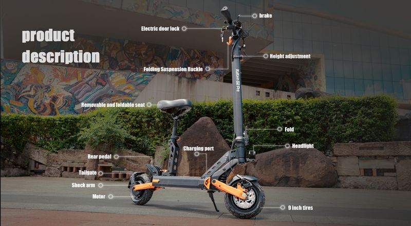 Kukirin G2 Pro 2025. gada versija pieaugušajiem paredzētais elektriskais skrejritenis 600 W motors 48 V 15,6 Ah akumulators 45 km/h maksimālais ātrums 55 km diapazonā_voghion.com