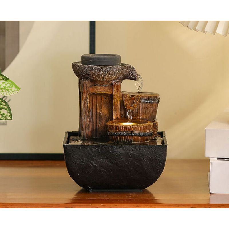 Xintianquan Flowing Wate Wealth-Binging Small Fountain Onament Office Desktop Decoation Indoo Living Room_voghion.com