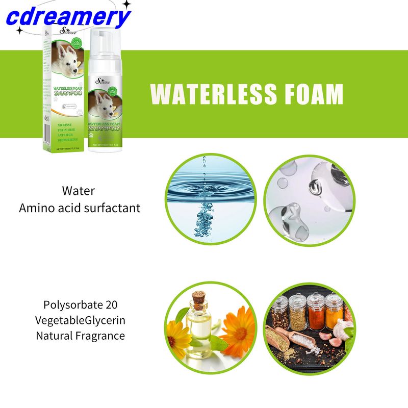 Cat Dog Waterless Shampoo Foam Dry Cleaning Mousse Spray No Rinse Pet Grooming Foam For All Pets_voghion.com