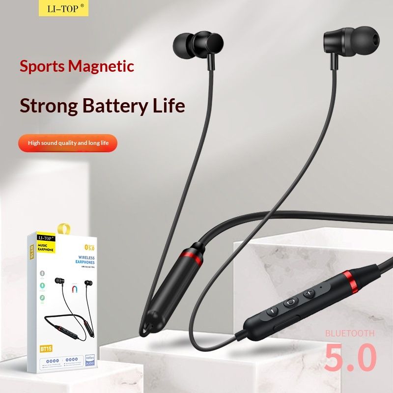 Słuchawki douszne NeoGear z silikonową opaską na szyję, podwójne słuchawki do biegania, długa żywotność baterii, muzyka, połączenia, inteligentny Bluetooth_voghion.com