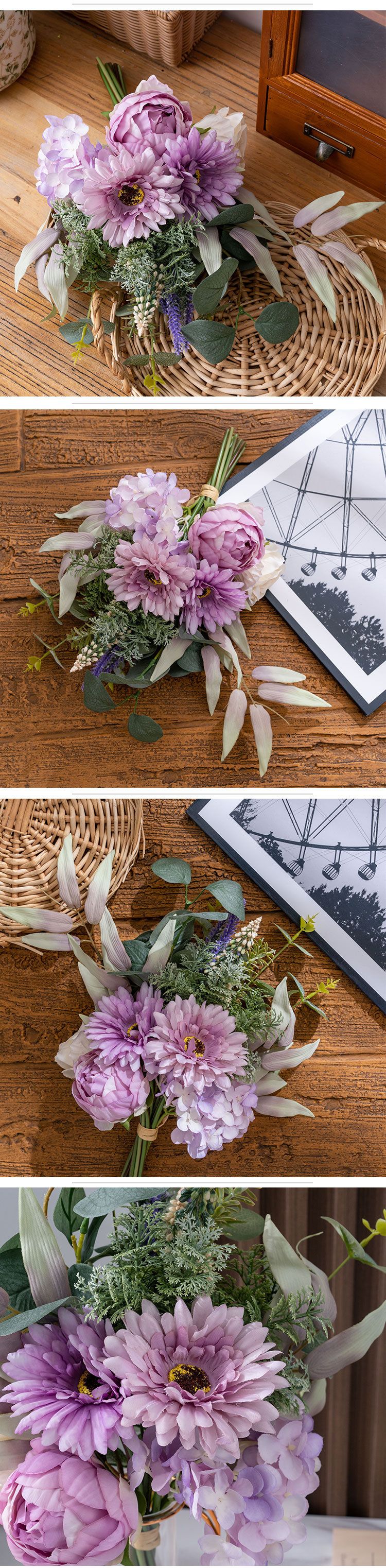 Artificial Decorations Handbook INS Style Artificial Flower Home Decoration Wholesale Artificial Flower_voghion.com