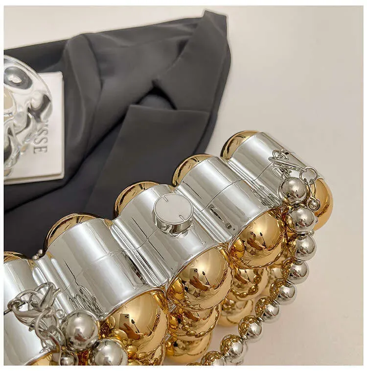 Borsa a tracolla da sera, elegante e alla moda, semplice, con catena, per donna_voghion.com