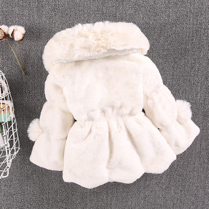 Abbigliamento per bambini Cappotto in pelliccia sintetica per bambini, spesso, taglia piccola e media, stile coreano, cappotto in pelliccia sintetica per bambine, cappotto in cotone per neonati_voghion.com