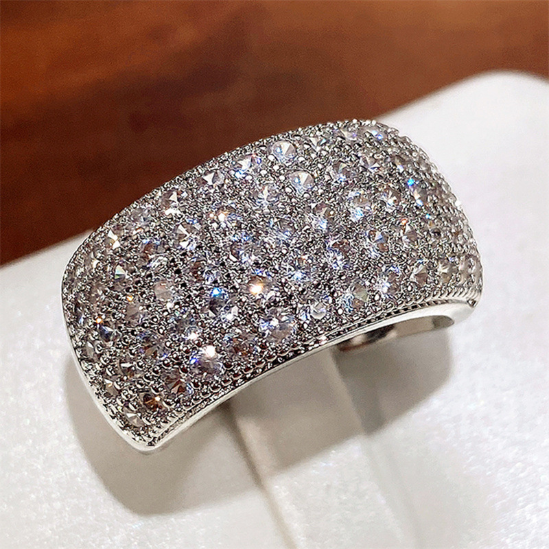 Anel folheado Cao Shi super brilhante cheio de diamante semicírculo zircão acessórios para anel feminino_voghion.com