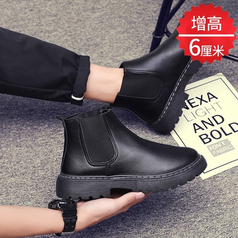 European Warm Series 【】Men's Martin Spring And Autumn High-top British Style Winter Fleece-lined Work Short Boots_voghion.com