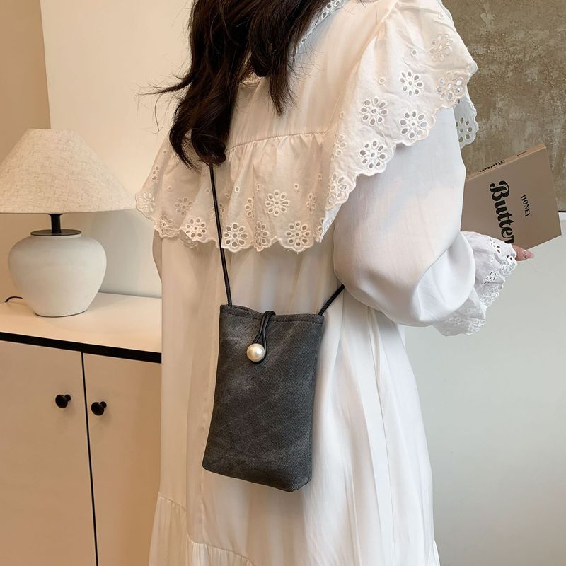 Borsa per telefono di alta qualità per donna, 2025, nuova borsa a tracolla piccola in pelle bianca, mini portamonete_voghion.com