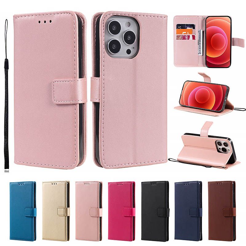 Pro iPhone 6 7 8 X XS XR 11 12 13 14 15 Plus Mini Pro Max Jednobarevné Magnetické Flipové Kožené Pouzdro Pro iPhone SE 2020_voghion.com
