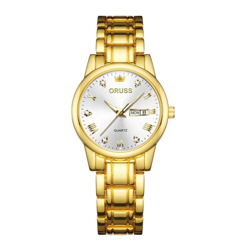 Fully Automatic Quartz Watch Luminous Waterproof Calendar Diamond-Encrusted Business Women's Wristwatch_voghion.com