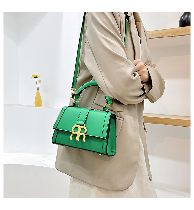 2023 new bag women's bag fashion all-match shoulder bag solid color splicing handbag niche foreign trade Messenger bag trend_voghion.com