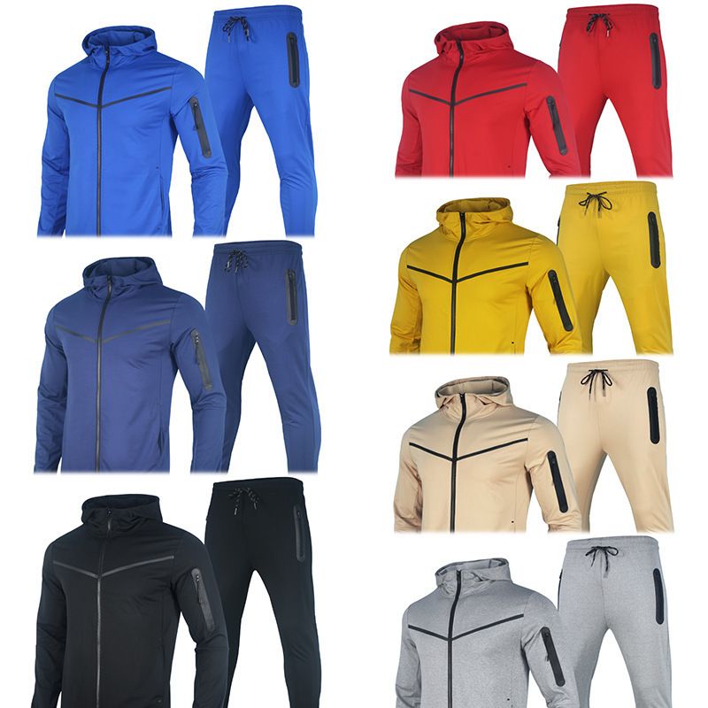 Spring Autumn Coat, Long Pants, Hooded Sports and Casual Set, Men's Set_voghion.com