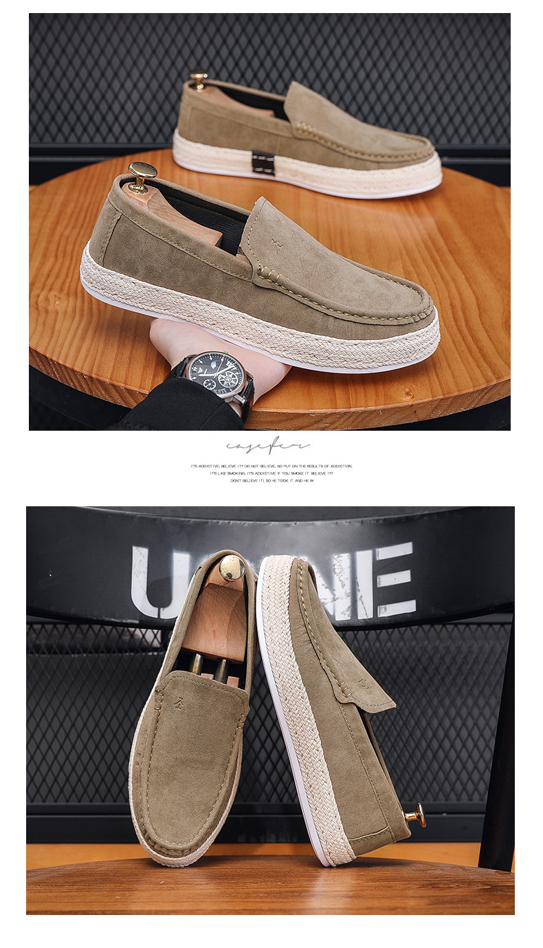 Men's shoes spring and summer men's casual single shoes canvas shoes men lazy slip-on_voghion.com