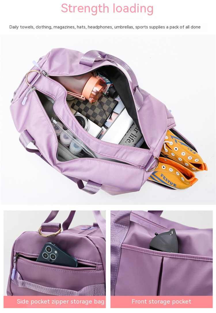 Reestasch: Trennung fir dréchen a naass Saachen, Turntasch mat grousser Kapazitéit, Yogatasch fir Schwammen, Sportstasch, Rees-Duffeltasch_voghion.com