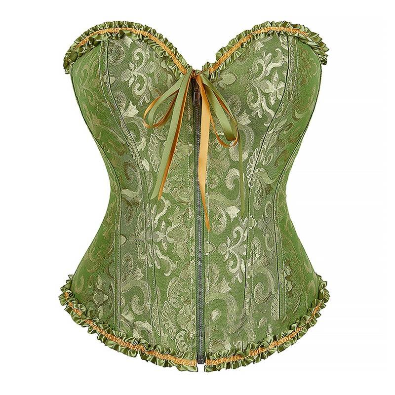 Dammekleeder Reißverschluss Bodyshaper Bauchkontroll Korsett Brautkleed Palast Taille Hochzäitskleed Korsett_voghion.com