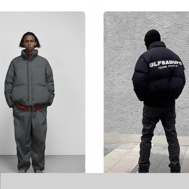 Men's Clothing Retro Simple Stand Collar Cotton Coat Men And Women Jacket Leopard Print Word Embossed Loose Street Coat_voghion.com