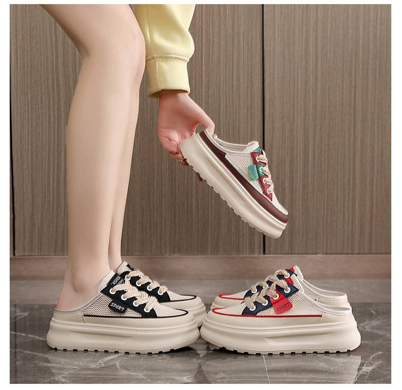 Die New2025 Semi-Drag Damen Sommer Casual Mesh Atmungsaktive Hausschuhe und dünnbesohlte Boardschuhe sind vielseitig_voghion.com