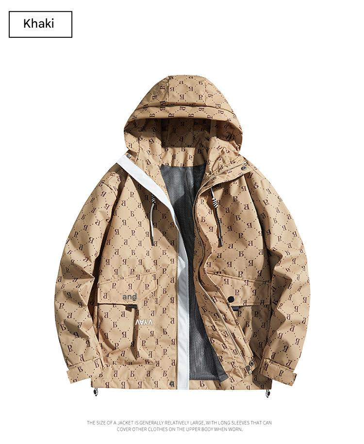 Men's Clothing unisex Camo Outdoor Jacket - Waterproof Windbreaker With Adjustable Hood (all-weather Adventure Wear)_voghion.com