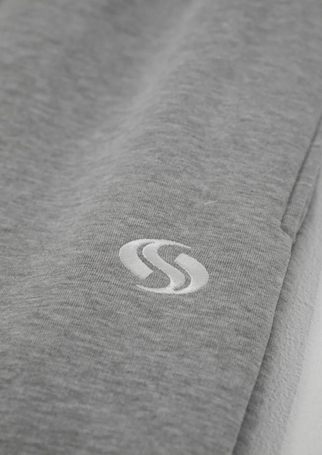 Herrenhose mit hoher Taille und geradem Bein – 95 % Baumwollmischung, Streetwear-Freizeithose (Grau/Schwarz, S-XXL)_voghion.com