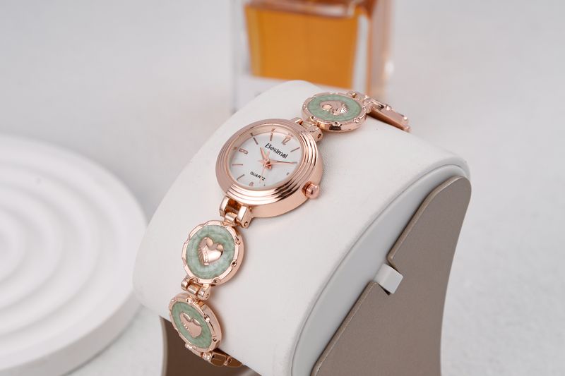 Damen-Quarzuhr, stilvoll und exquisit, runde Form, geeignet für geschäftliche und legere Anlässe, mit einem High-End-Gefühl_voghion.com